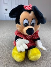 Minnie Mouse Plush 15" Stuffed Animal Walt Disney World Land Toy Disneyland VTG
