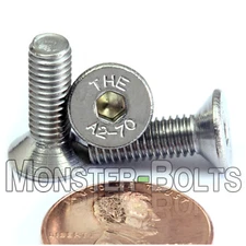 M5 Stainless Steel Flat Head Socket Cap Screws A2, Metric DIN 7991 0.80 Coarse