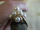  Excellent 14k Cluster Pearl Ring (Beautiful Salt Water Pearls-Deep Luster) — photo 4
