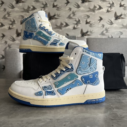 Sneakers basse Amiri Bone Runner UK8 EU42 Amiri scheletro bambino blu NUOVE - Foto 21 di 24