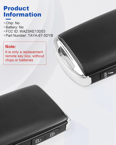 CX3 CX5 CX9 Fernbedienung Schlüsselanhänger Etui Schale schlüsselloser Zugang Ersatz für Mazda CX-3 C - Bild 3 von 6