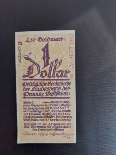 Goldmark Goldanleihe 1 Doller 4,20 Goldmark Ausgabe B  - Bild 1 von 2