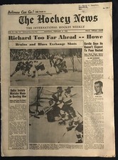 The Hockey News Feb.5 1955 V8 No.19, Gordie Howe, Terry Sawchuk, Maurice Richard