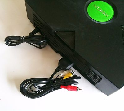 NEW AC Power Cord +  AV RCA TV Hookup Connection For Original Microsoft XBOX 