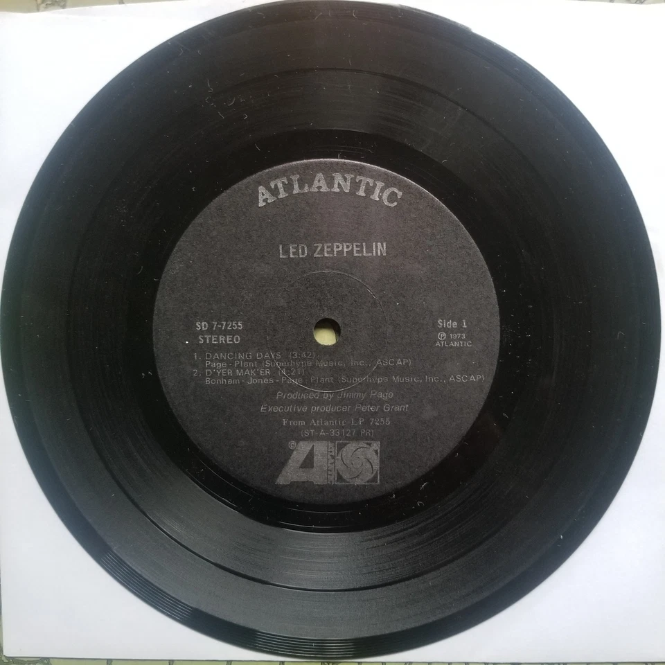 LED ZEPPELIN:"HOUSES OF THE HOLY". 7" 73 COMPACT SD 7- 7255 JUKEBOX EP PSL Foto 4 de 4