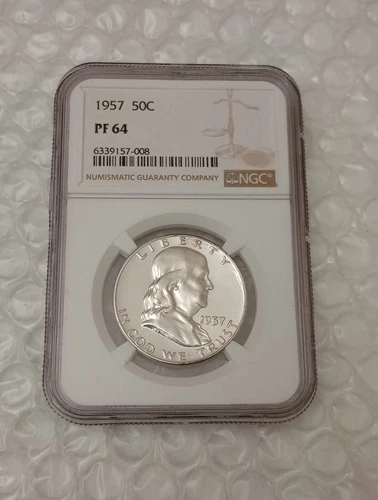 USA 1/2 Dollar, Franklin Half Dollar, 1957. NGC PF-64