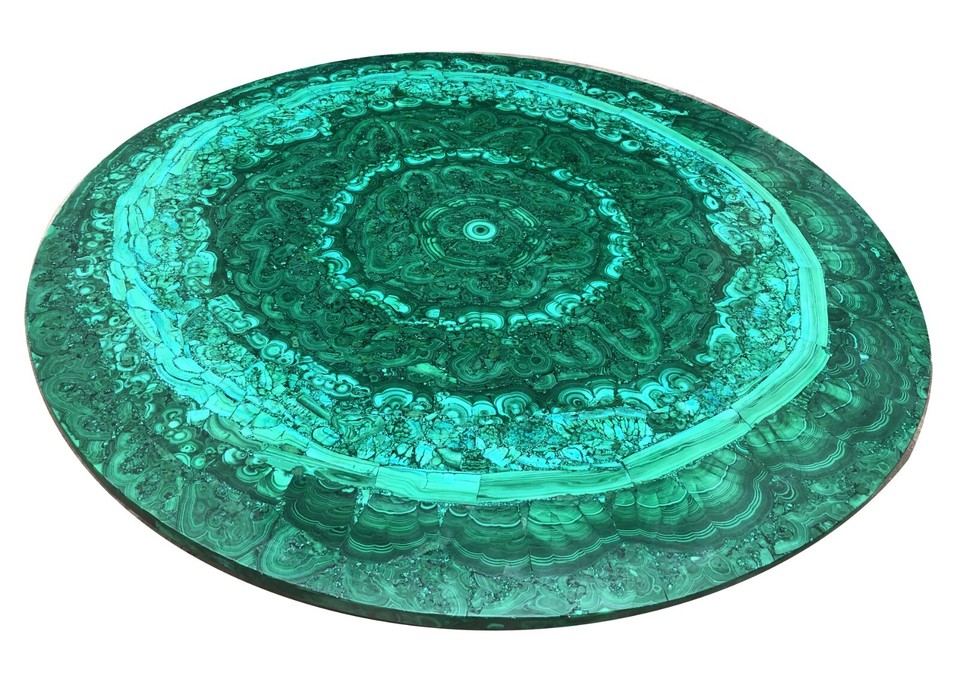Custom Malachite Gemstone Cafeteria Coffee Table, Conference Office