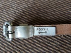 Fossil Women's Etched Leather Belt Size SMALL Metallic Silver EXCELLENT 158052 — photo 9