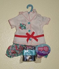 NWT My Life As 3 Pc Tan  Mint Floral Outfit 18" Doll w/ Binoculars