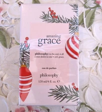 ~PHILOSOPHY~AMAZING GRACE~Eau de Parfum HOLIDAY~4 oz Jumbo Size *NIB* $91 Retail