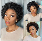 Pixie Cut Wig Human Hair Lace Short Afro Curly Bob Water Wave Lace Front Wigs