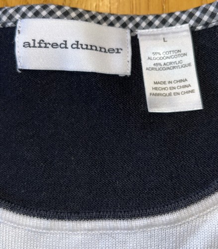 Alfred Dunner 2 in 1 Strickjacke Pullover Oberteil Damen L schwarz weiß kurzarm - Bild 3 von 7