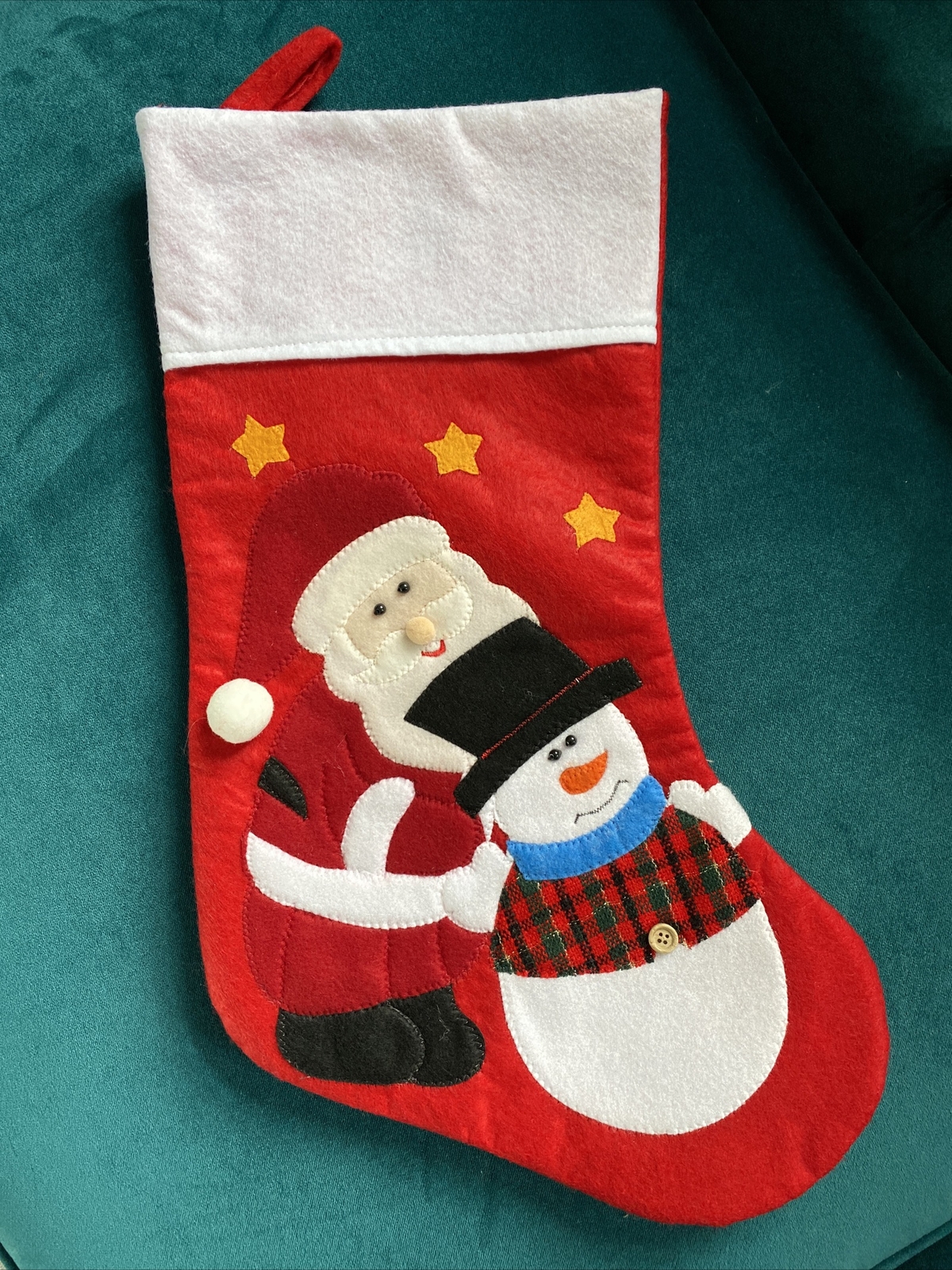 Little Luxury Felt Santa Snowman Christmas Stocking Xmas Present Bag