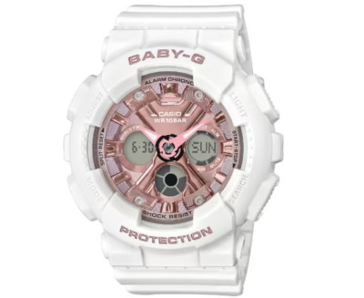 CASIO Baby-G BA-130-7A1JF Metallic face BA-130 White Pink Japan import New 