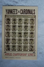 World Series Poster 1926 Yankees vs Cardinals 
