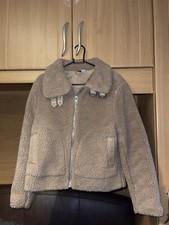 Ladies Beige Teddy Bear Jacket Size: Uk Xs