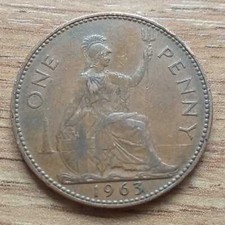 One 1 penny british GB UK coin. Various dates 1881-1967  by coin_lovers