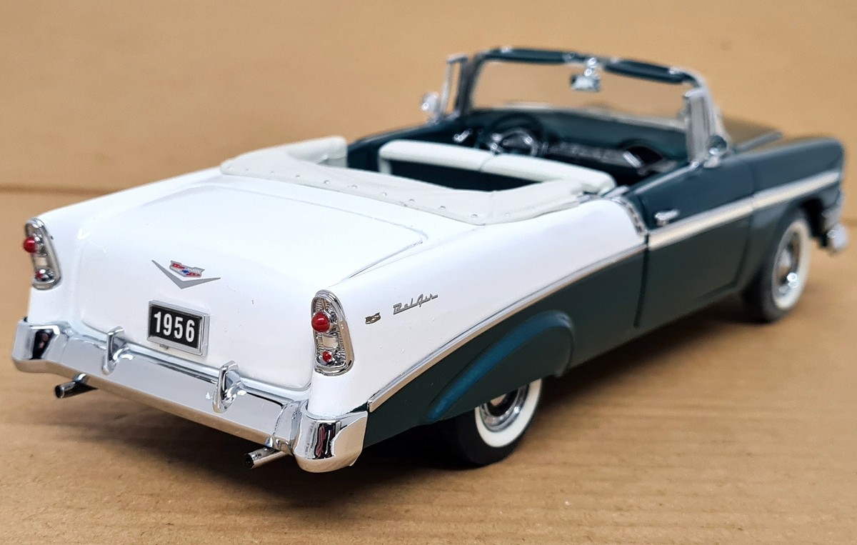 Franklin Mint 1/24 - Chevy Bel Air Convertible 1956 Green Diecast