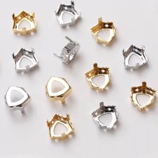 5p Jewels Low Seat Claw Settings,Pendant Setting Bases Bezel Blank Triangle Tray