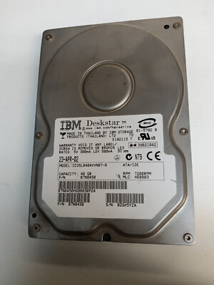 Hitachi Deskstar 40GB  ATA IDE 3.5'' Inch parts only click no bios detection
