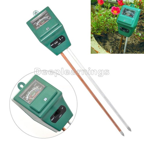 3-in-1 Soil Tester Meter - PH, Moisture, And Light Level Sensor For Garden Plants