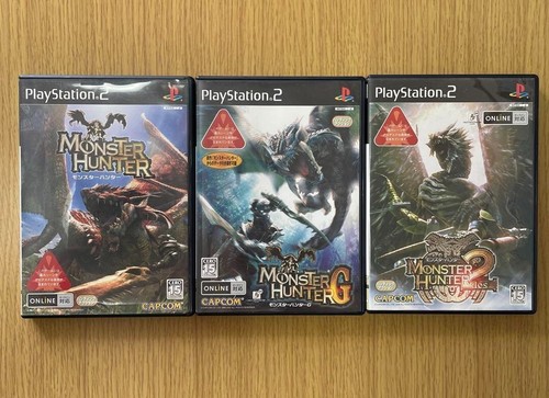 PS2 Monster Hunter & 2 DOS & G game set Japan