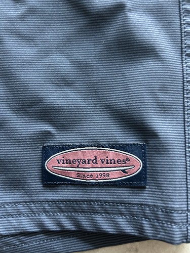 Vineyard Vines Performance Striped Swim Board Shorts Men's Size 30 Blue - Picture 2 of 9