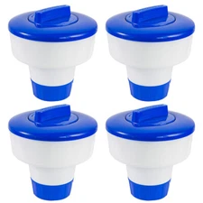 XtremepowerUS 3" Floating Tablet Chlorine Dispenser 3-lb Capacity 4-Pieces Set