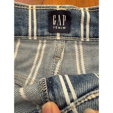 Vintage Inspired GAP Denim Striped Jean Shorts Size 2/26 NWT