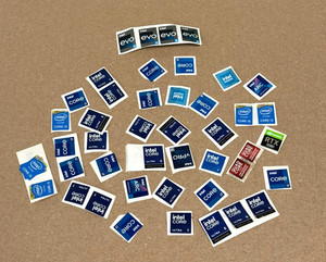 40 Pcs Damaged Stickers Intel ARC i5 i7 Ultra EVO Desktop Laptop Label Decal