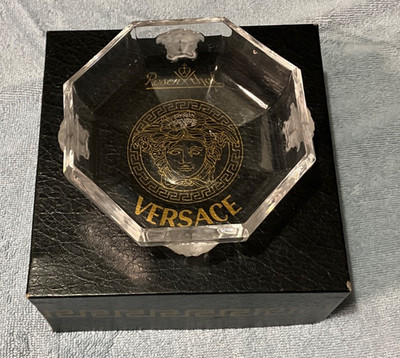 Versace Rosenthal Le Jardin de Versace Crystal Candy Dish Medusa Bowl