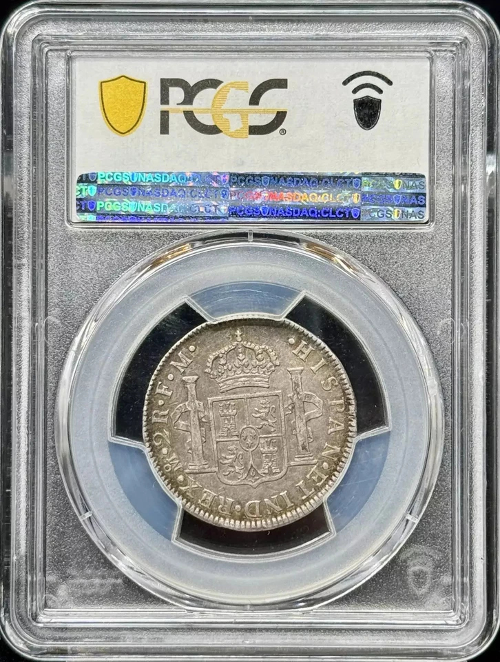 2 REALES 1774 MÉXICO plata graduación profesional VF-35 Calico-660 Foto 2 de 3
