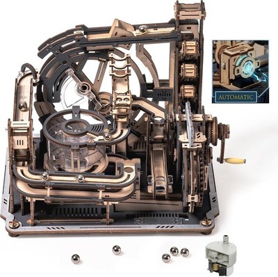 3D Holzpuzzle Kugelbahnen Motorbetriebene Automatischer Manueller Modi, L