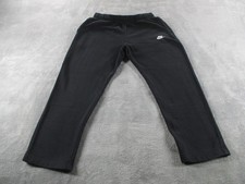 Nike Pants Youth Large Black Fleece Sweatpants Pull On Logo Joggers Athletic