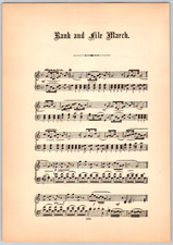 1894 Print Sheet Music Rank and File March