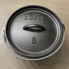 Vintage Lodge Cast Iron Dutch Oven 8” With Legs, Handle No. 8 USA