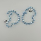 96 pc Swarovski 6301 Crystal Aquamarine Blue 6mm Top Drilled Bicone Beads — photo 3