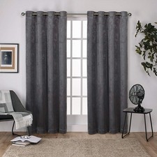 Curtains Antique Shantung Twill Woven Brushed Window Curtain Panel Pair with ...