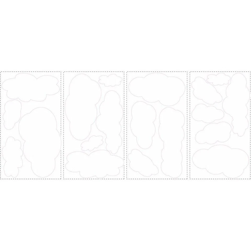 Calcomanías de pared RoomMates RMK1562SCS nubes blancas pelar y pegar 10 pulgadas x 18 pulgadas Foto 4 de 4