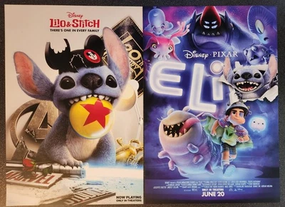 LILO & STITCH and ELIO Double Sided Movie Poster 13" x 19" Disney Pixar 2025 NEW