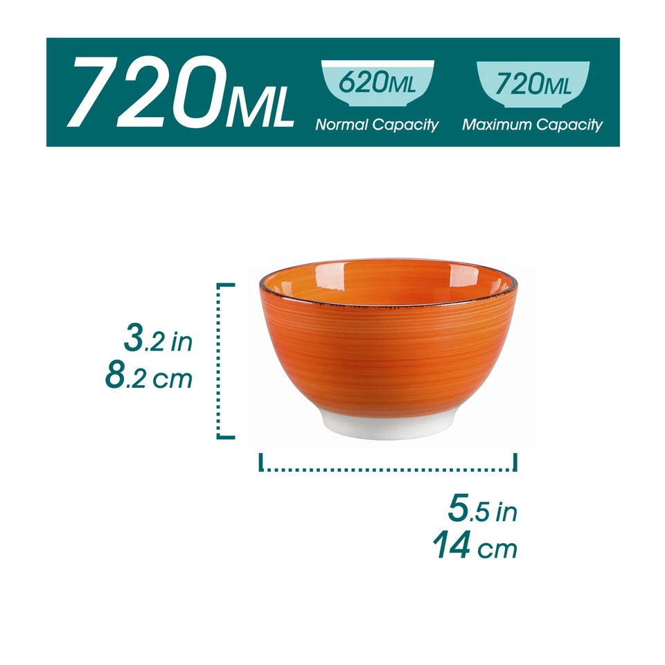 vancasso Stoneware Dinnerware Set Colourful Plates Bowls Tableware Handpainted - Image 3 of 4