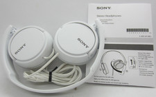 SONY MDR-ZX110 WHITE STUDIO MONITOR SOUND SLIM SWIVEL STEREO HEADPHONES WIRED