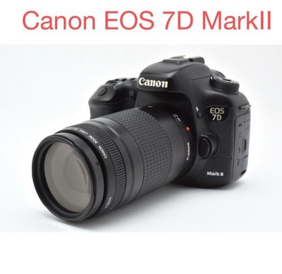 Canon EOS 7D Mark II Digital SLR Camera with 75-300mm Lens Set Excellent