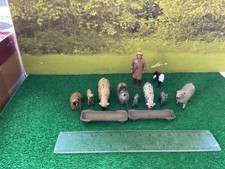 Vintage Britains Era LeadFarm.A Shepherd Feeding His Flock . 1/32 Scale