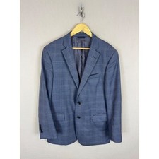 Brooks Brothers Regent Fit Blue Plaid Wool Blazer Sport Coat 42R Mens
