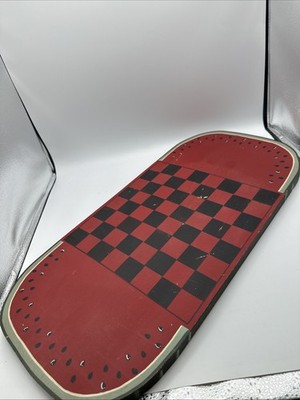 Vintage Hand Painted Watermelon Checker Board Wall Decor Or Game 22x10.5