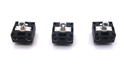 Fischertechnik 3 Stk. Leuchtstein, schwarz, mit 9V Lampe (ft-Nr. 38216+37869)