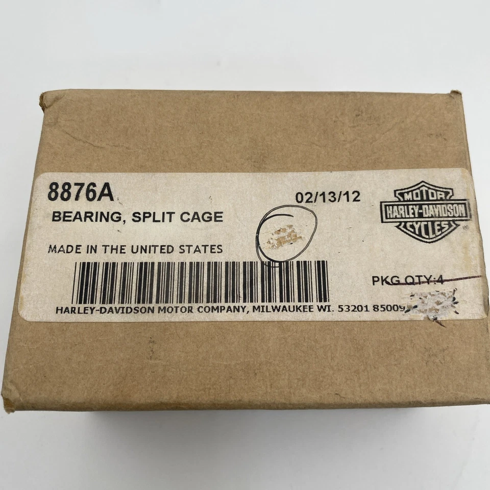 Paquete de 4 cojinetes de transmisión de jaula dividida OEM 80-06 Touring Softail Foto 2 de 4