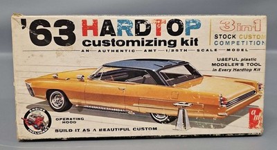 Vintage AMT 1/25 1963 Corvette Stingray 3'n1 Customizing Kit #6923-149~COMPLETE!