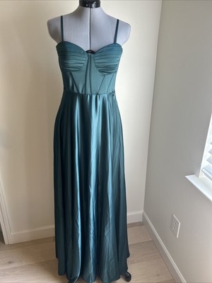 b darlin emerald green dress A-line Green Tulle with Lace Straps V-neckline Prom Dress, Green Tulle –  Cutedressy